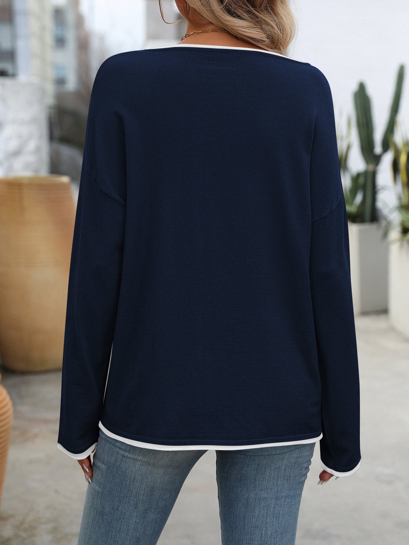 Sweaters Knit Long Sleeve Casual Core Yarn Pullover Shirts