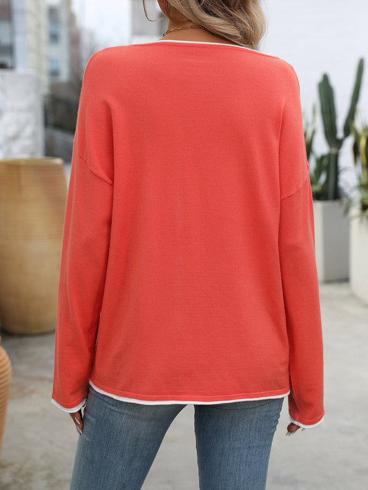 Sweaters Knit Long Sleeve Casual Core Yarn Pullover Shirts